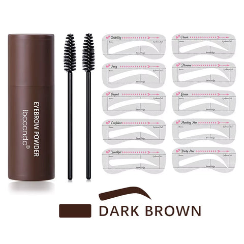 Eyebrow Stamp Stencil Kit 1 Pcs Eye Brow Stamp Shaping Kit Long-Lasting Waterproof Eyebrow Makeup Brow Shape with 10 PCS